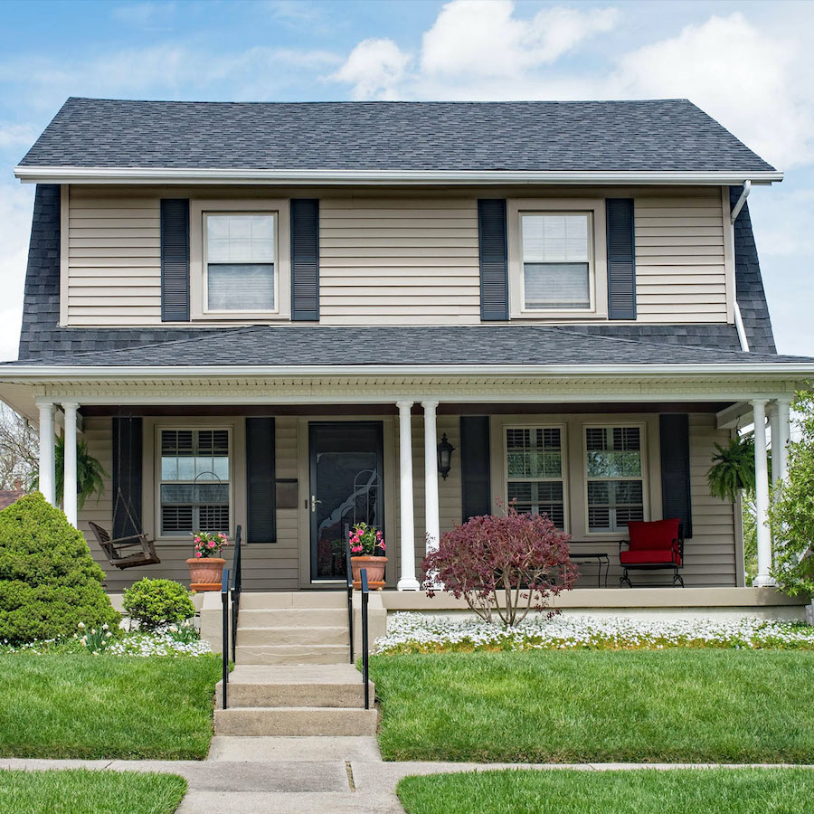 High-quality asphalt roof installation on residential home